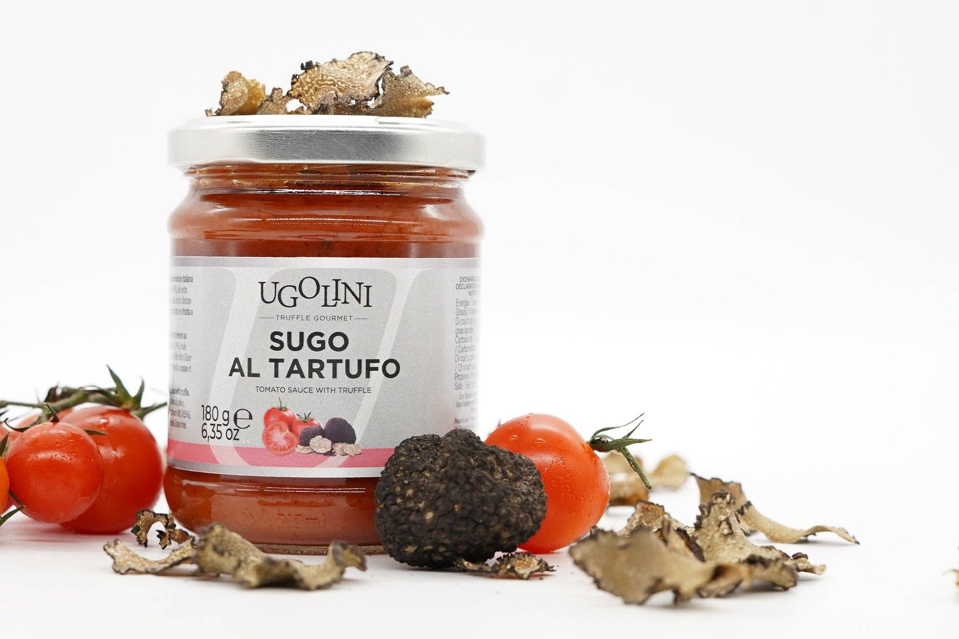 Pomidorų padažas su juodaisiais trumais „Ugolini“, 180 g