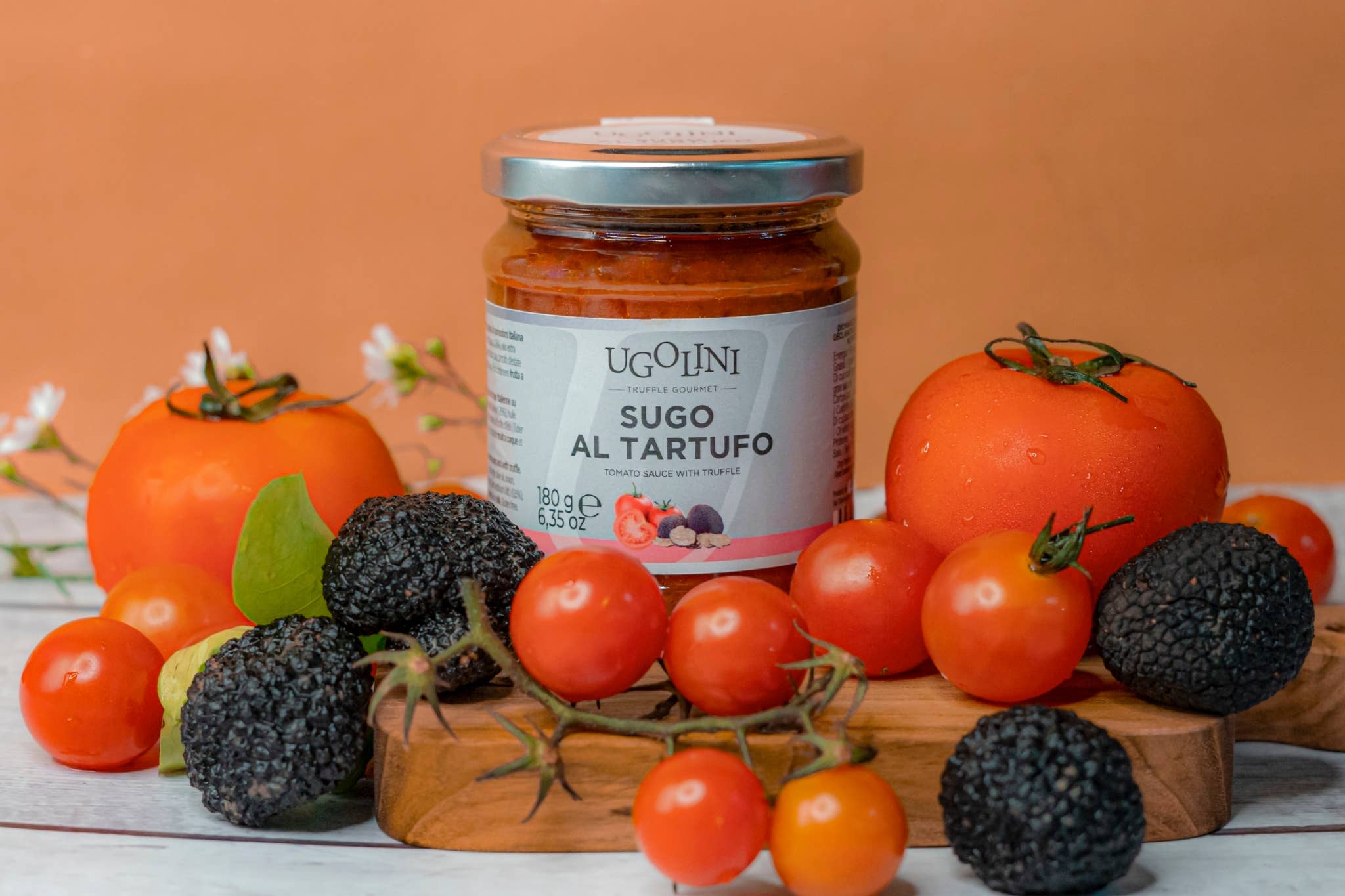 Pomidorų padažas su juodaisiais trumais „Ugolini“, 180 g
