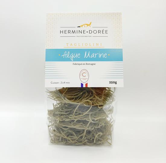 Tagliolini makaronai su jūros dumbliais „Hermine Dorée“, 250 g