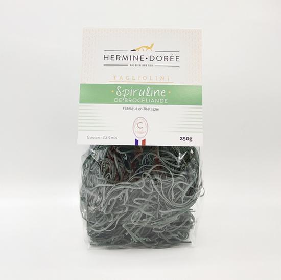 Tagliolini makaronai su spirulina „Hermine Dorée“, 250 g