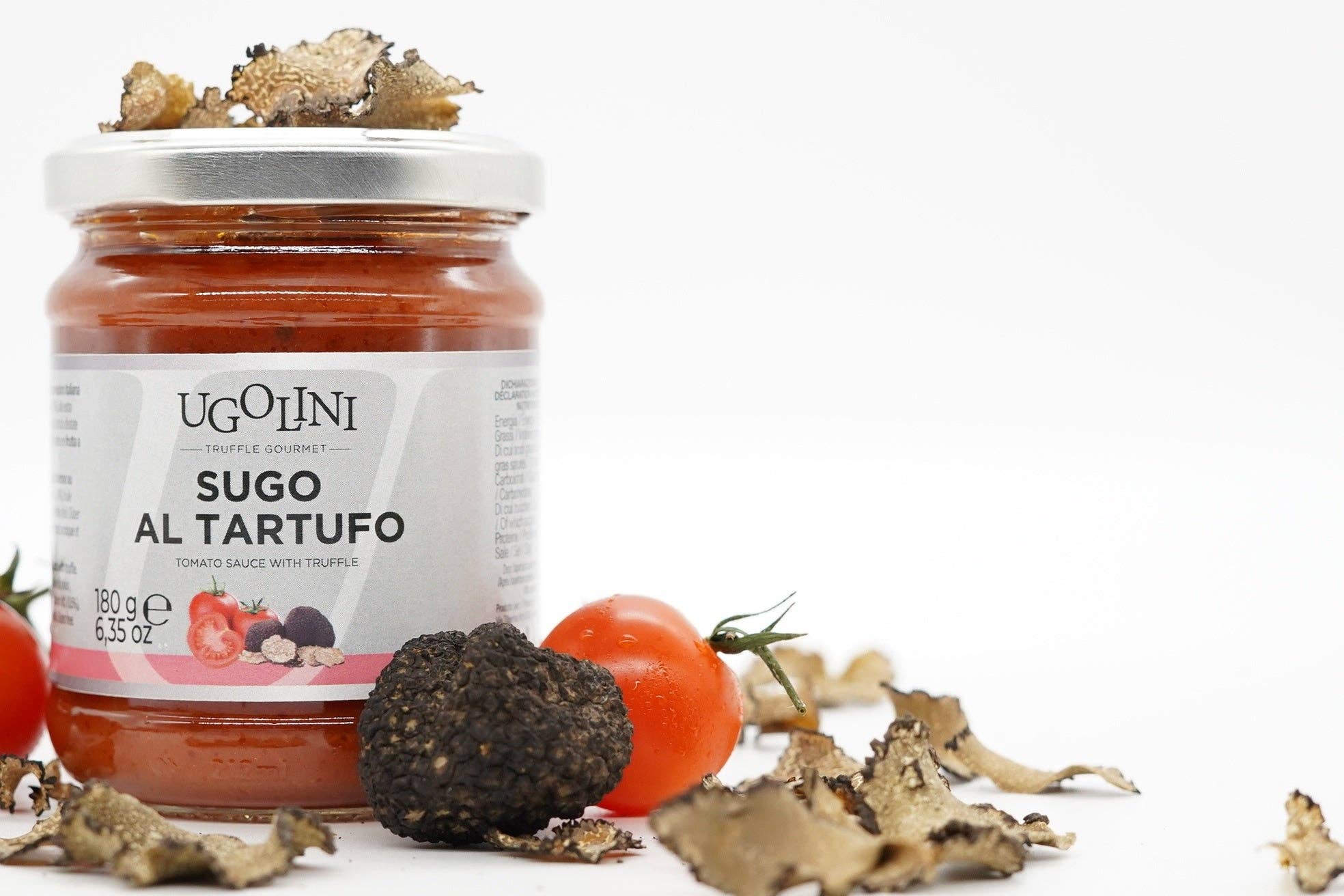 Pomidorų padažas su juodaisiais trumais „Ugolini“, 180 g
