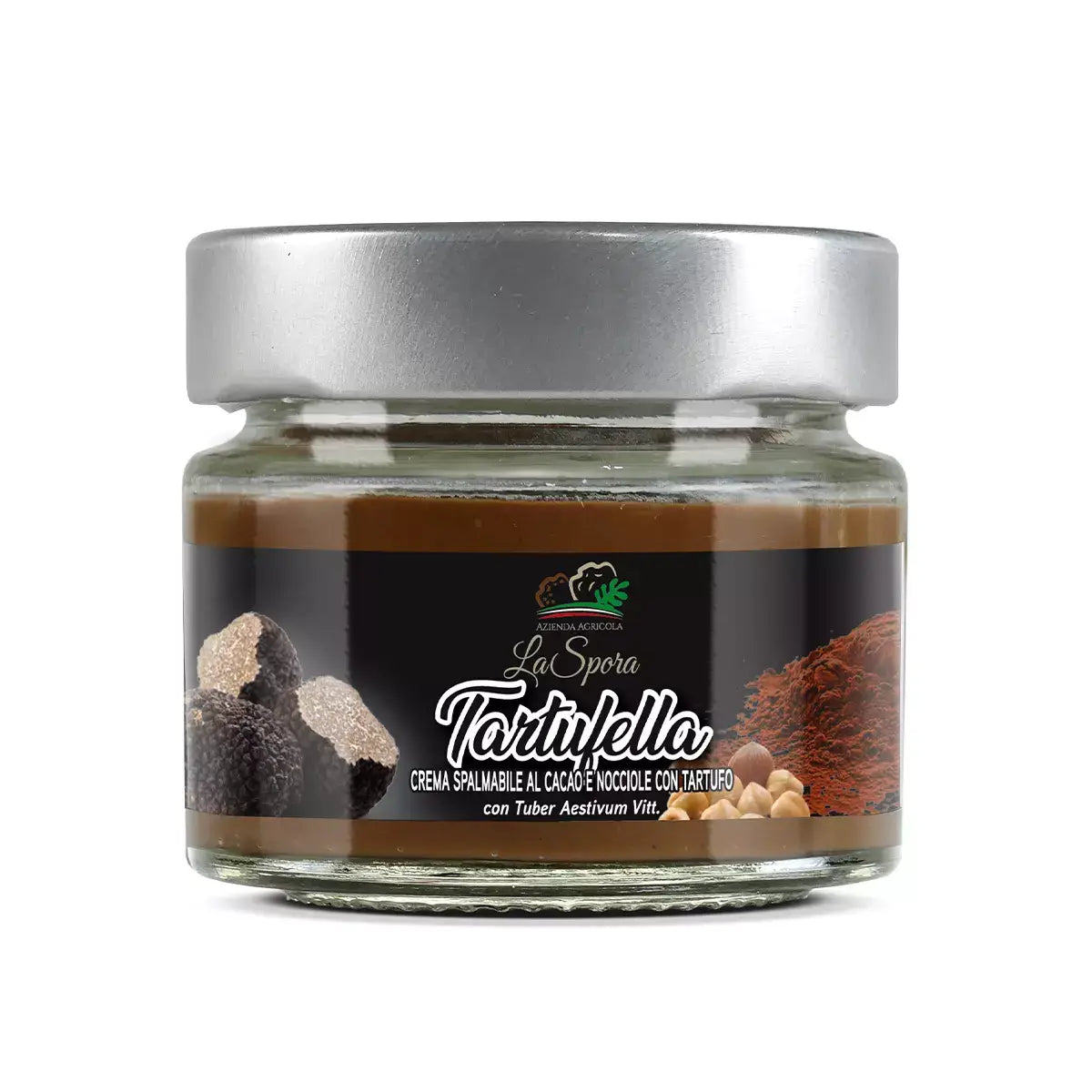 Kakavos ir lazdynų riešutų kremas su trumais „La Spora Tartufi“, 80 g