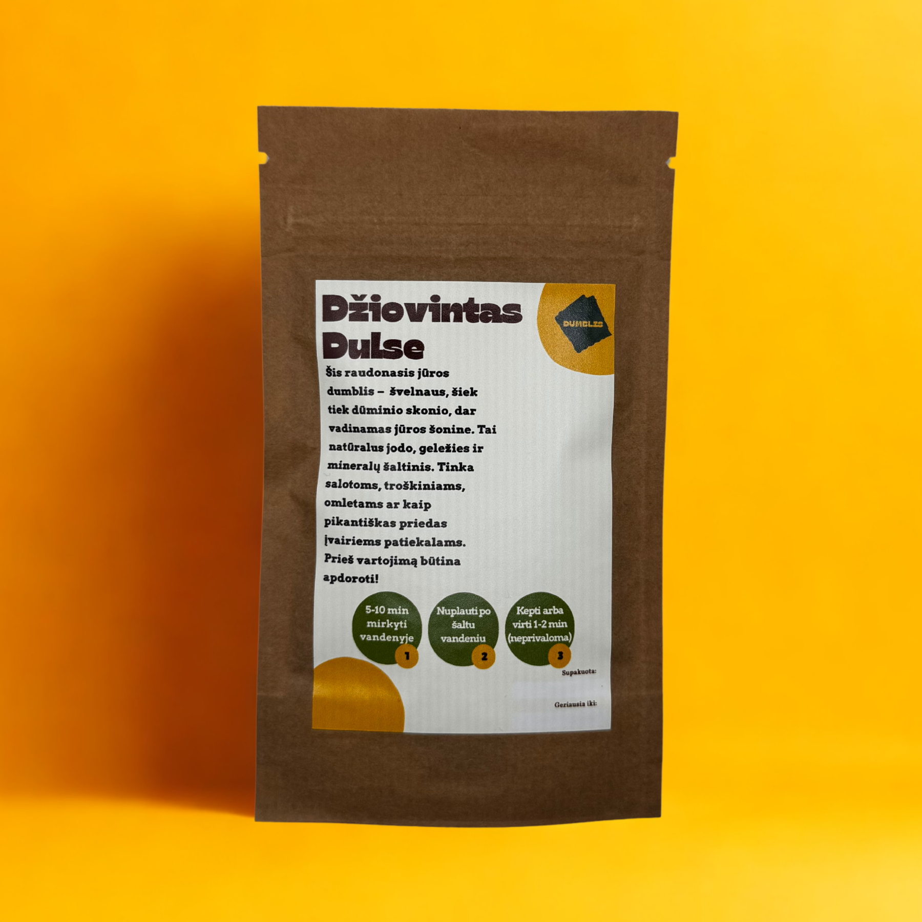 Džiovinti Dulse dumbliai