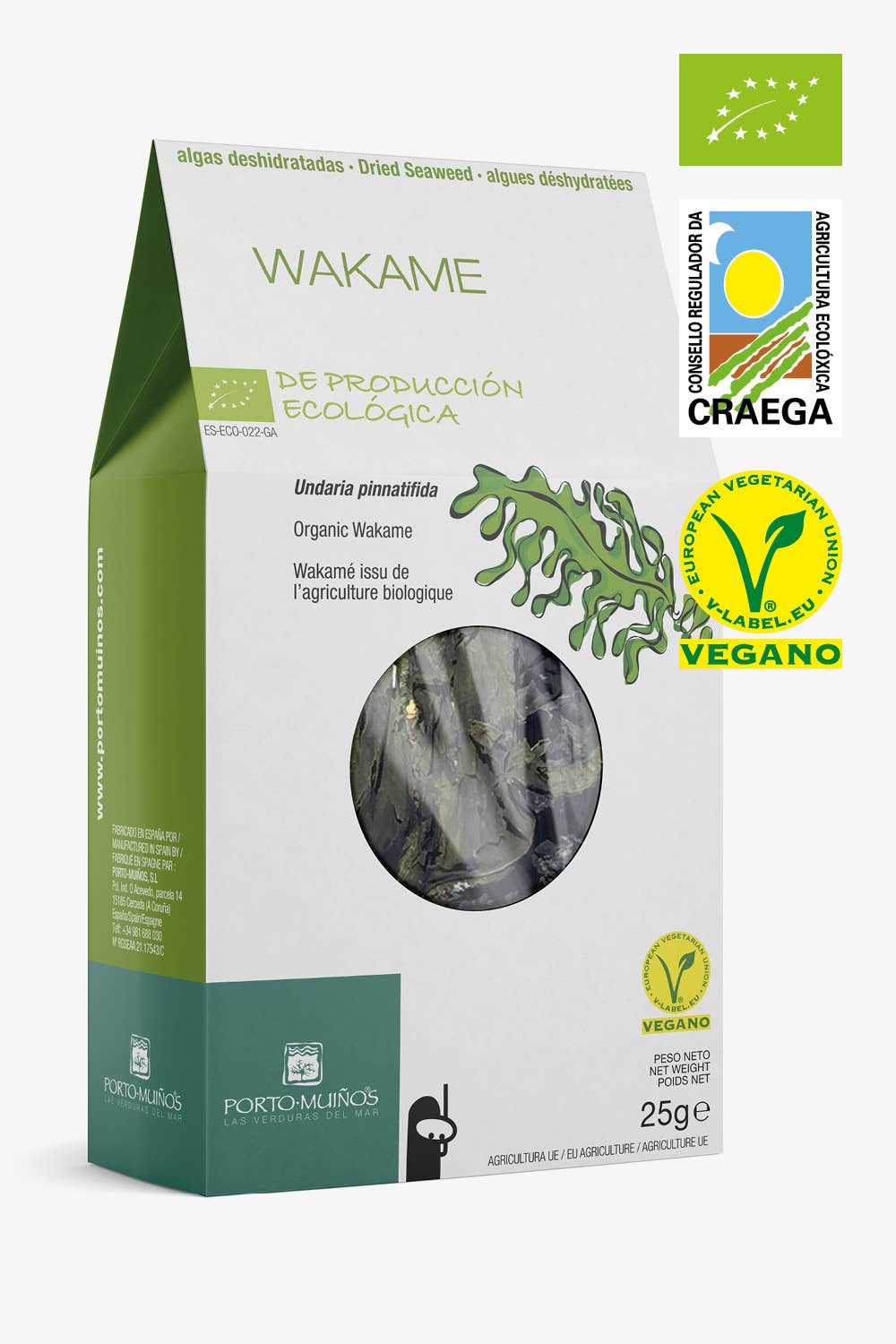 Ekologiški džiovinti wakame dumbliai, 25 g