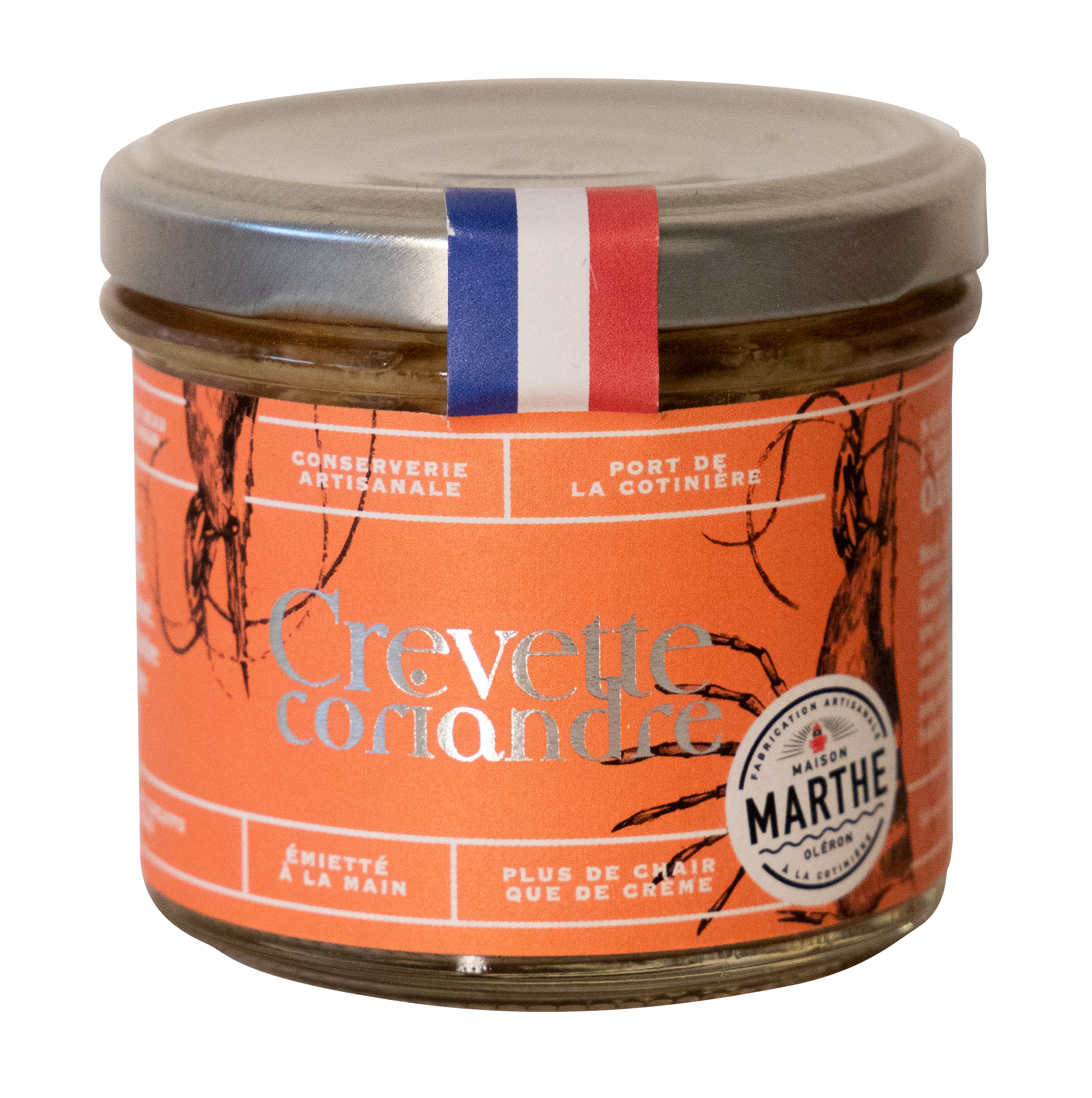 Krevečių užtepėlė su kalendra ir imbieru „Maison Marthe“, 90 g
