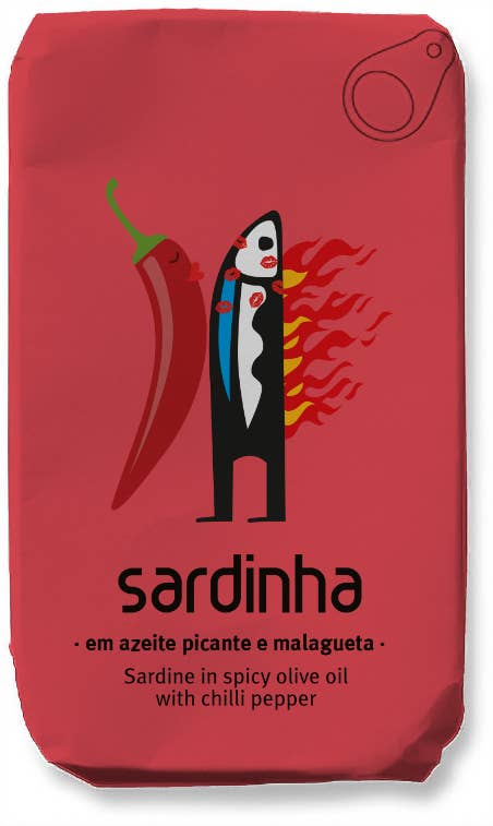 Sardinės aštriame alyvuogių aliejuje su čili pipirais „Sardinha“